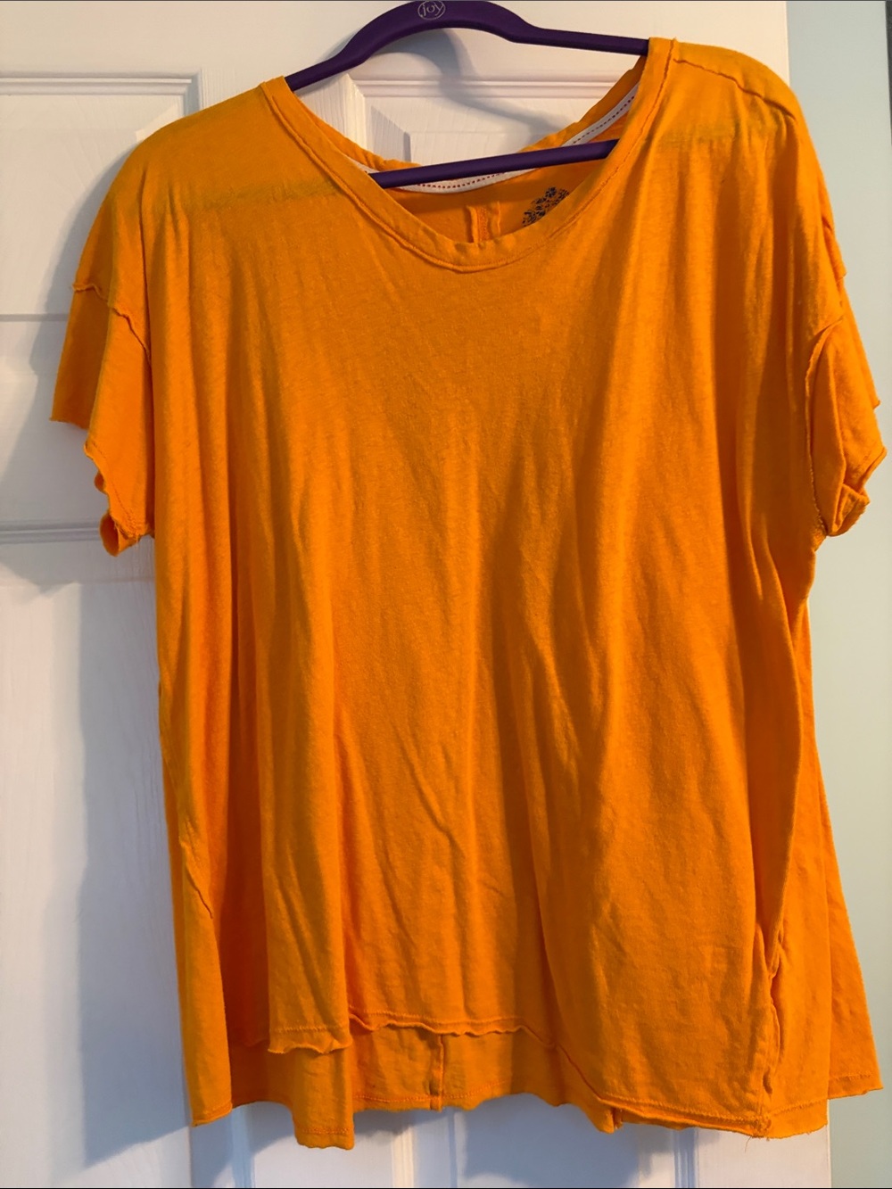 Anthropologie Short-Sleeve Tee in Bright Orange Pilcro